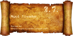 Nyul Tivadar névjegykártya